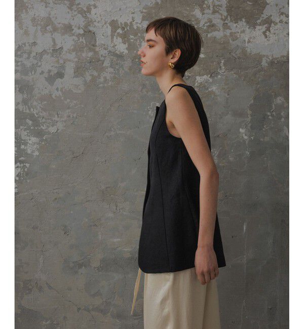 ADAM ET ROPE'「【EMOELLE】スクエアネックジレトップス」|ベスト・ジレ|