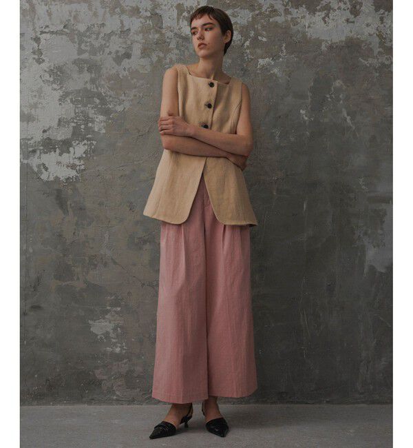 ADAM ET ROPE'「【EMOELLE】スクエアネックジレトップス」|ベスト・ジレ|