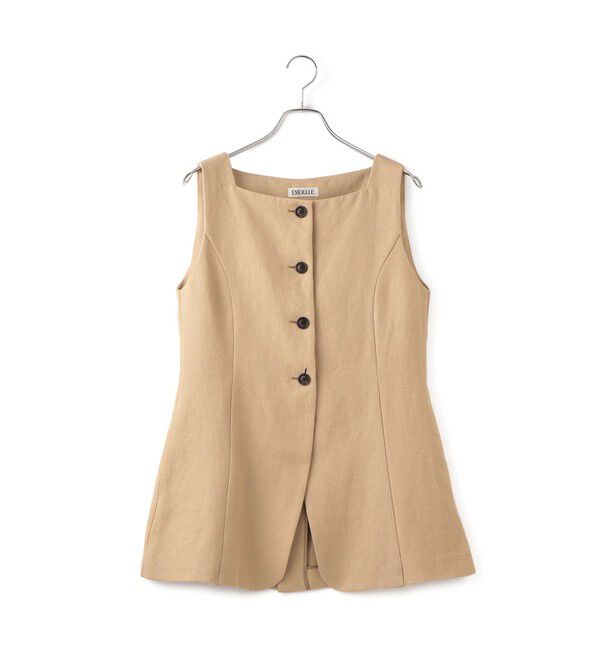ADAM ET ROPE'「【EMOELLE】スクエアネックジレトップス」|ベスト・ジレ|
