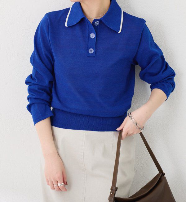  「シアーニットポロ」|ニット・セーター|