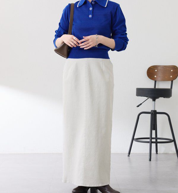  「シアーニットポロ」|ニット・セーター|