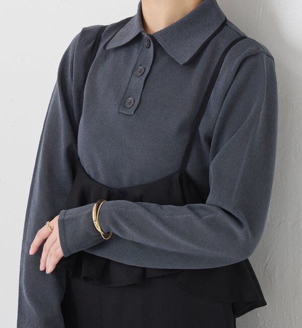  「シアーニットポロ」|ニット・セーター|