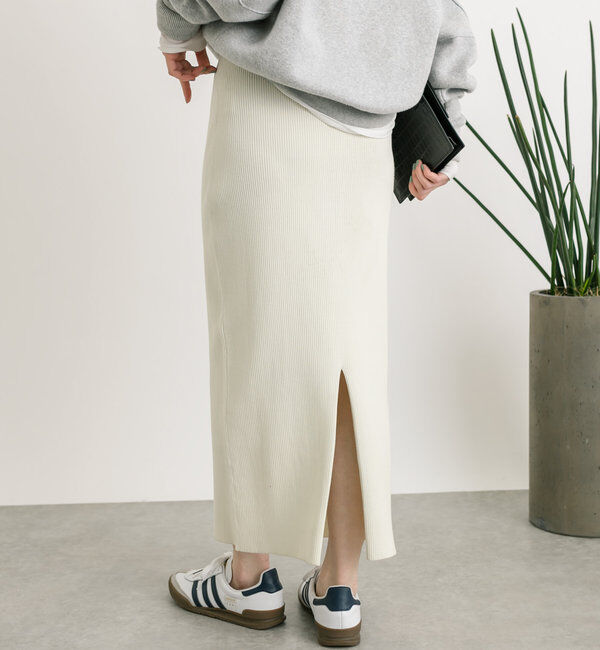  「予約【新色追加/マイナス3kg/レビュー高評価☆】リブタイトスカート」|スカート|