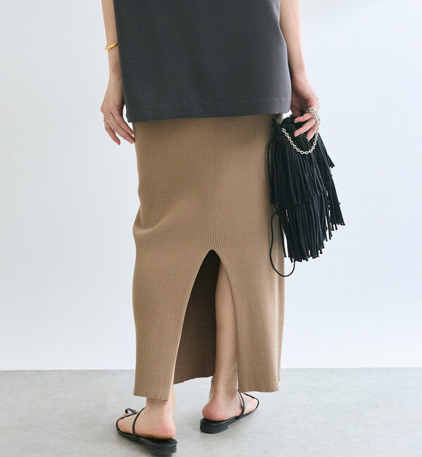  「予約【新色追加/マイナス3kg/レビュー高評価☆】リブタイトスカート」|スカート|