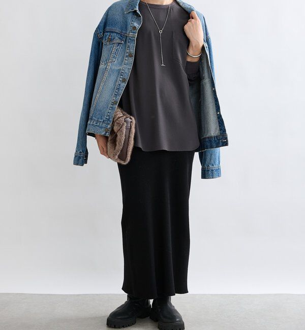  「予約【新色追加/マイナス3kg/レビュー高評価☆】リブタイトスカート」|スカート|