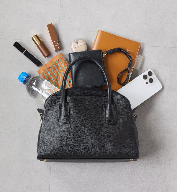  「【キレイめにもカジュアルにも】レザーボストン」|トートバッグ|ブラックその他2