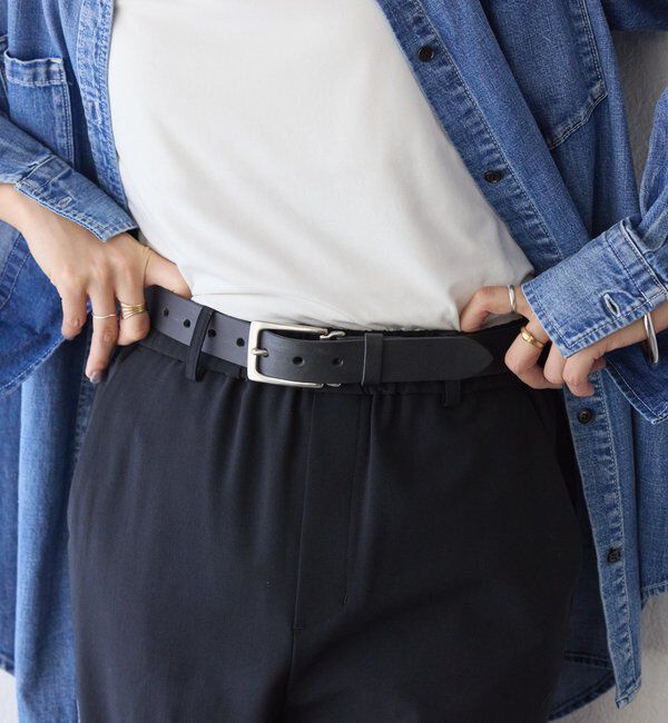  「予約【A・MONN.:.(アモン)】ムーブバックルレザーベルト」|ベルト|ブラック