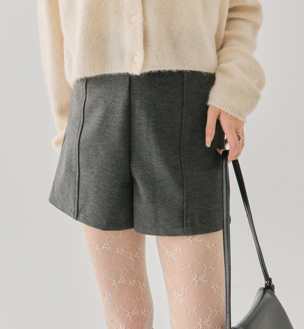  「ストレッチショートパンツ」|チノ|チャコールグレー