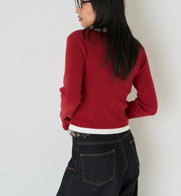  「【WEB限定カラーあり】LAYERED HENLEY KINT」|ニット・セーター|