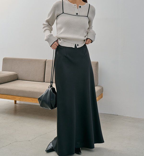  「メランジキャミSETカーディガン」|カーディガン|