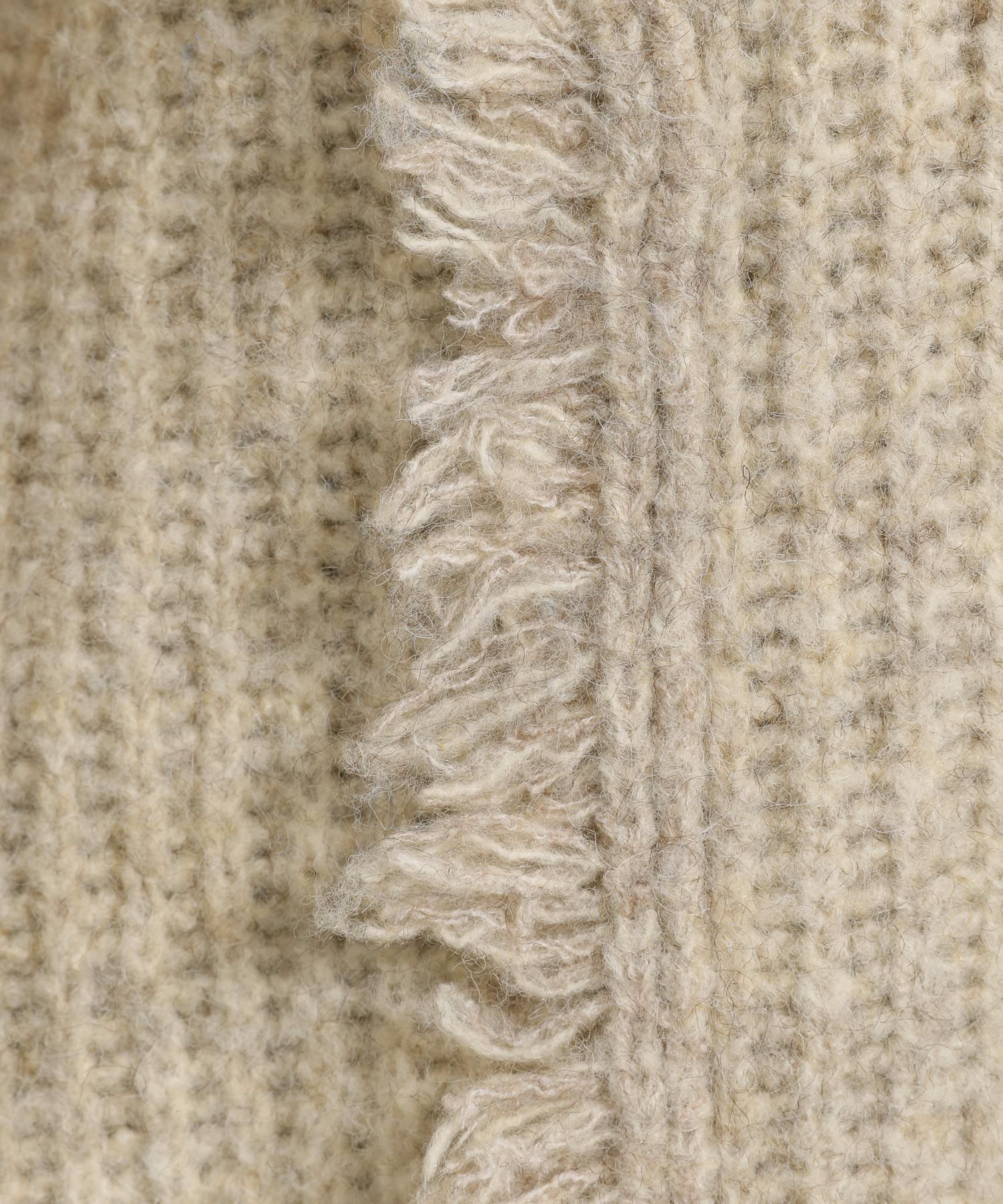 LOWRYS FARM「2WAYフリンジメランジLS」|ニット・セーター|