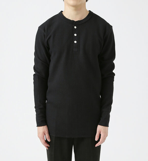 ABAHOUSE「【JEMORGAN/ジェーイーモーガン】ワッフル ヘンリーネック ロングスリーブ」|Tシャツ・カットソー|