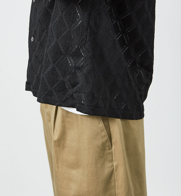 ABAHOUSE「【AH ABAHOUSE】ダイヤ柄 シアーストレッチ 半袖シャツ」|シャツ・ブラウス|