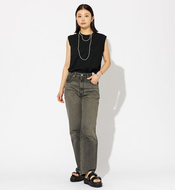 Rouge vif「【JEMORGAN/ジェーイーモーガン】クルーネックノースリーブカットソー/天竺」|Tシャツ・カットソー|