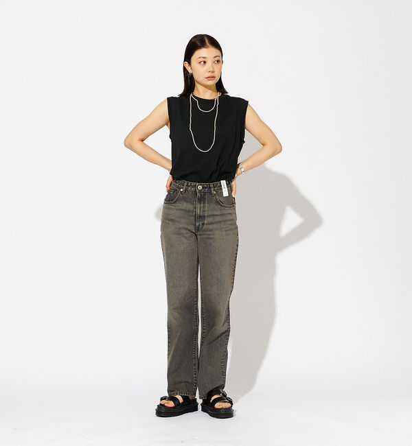 Rouge vif「【JEMORGAN/ジェーイーモーガン】クルーネックノースリーブカットソー/天竺」|Tシャツ・カットソー|