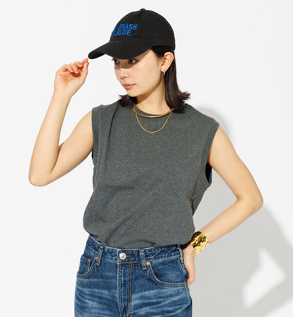 Rouge vif「【JEMORGAN/ジェーイーモーガン】クルーネックノースリーブカットソー/天竺」|Tシャツ・カットソー|