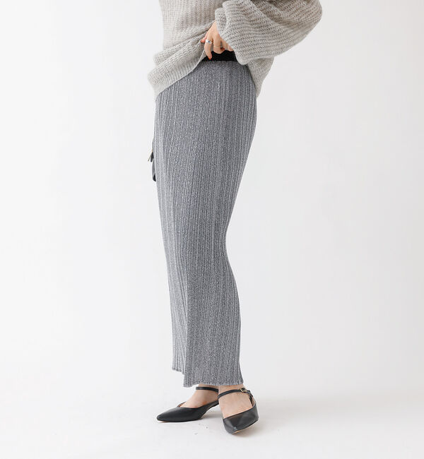 Rouge vif「ラメランダムプリーツアイラインスカート」|スカート|