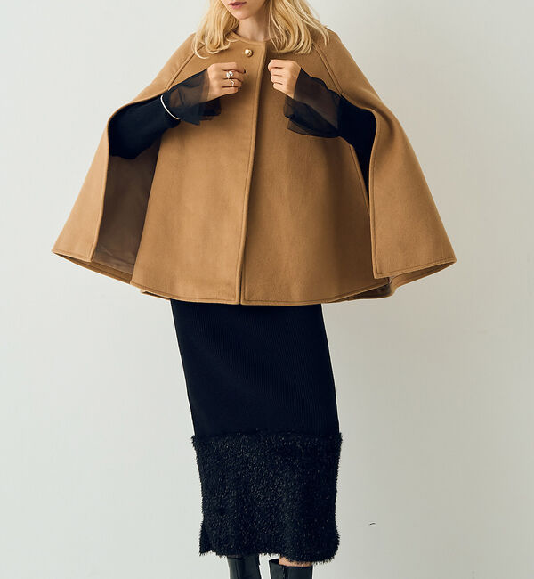 Rouge vif「【一部店舗限定】ウール混マント　ケープ」|その他|