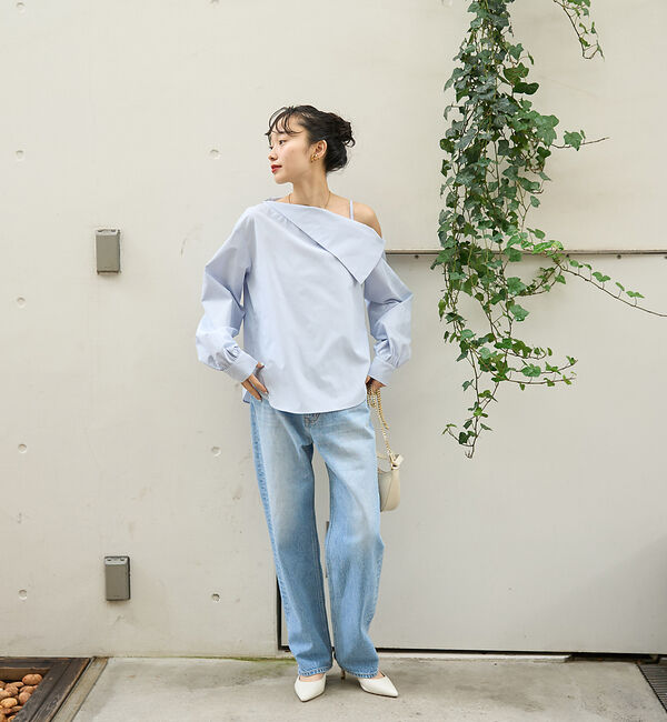 Rouge vif「【一部店舗限定】アシメオフショルブラウス」|シャツ・ブラウス|