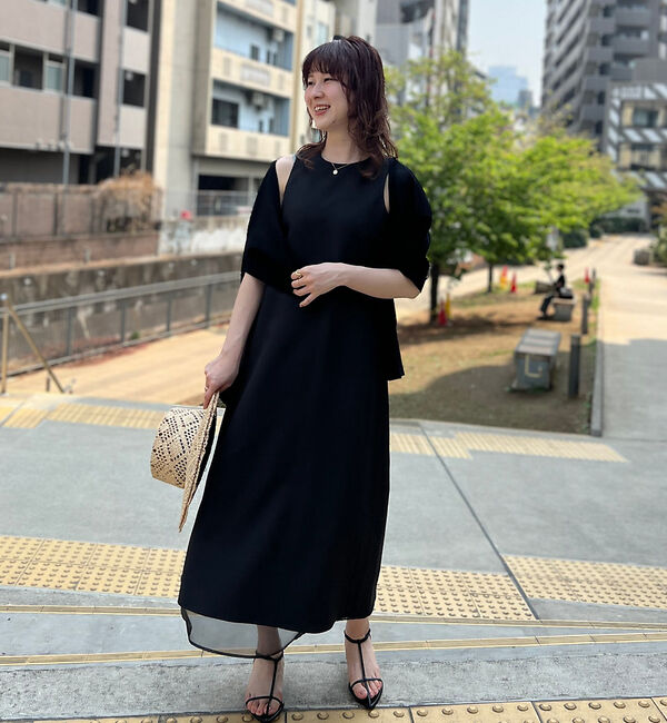 Rouge vif「【一部店舗限定】【2点セット】シアーショートカーディガン&times;ノースリーブワンピセッ」|ワンピース|