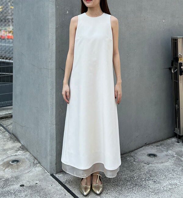 Rouge vif「【一部店舗限定】【2点セット】シアーショートカーディガン&times;ノースリーブワンピセッ」|ワンピース|