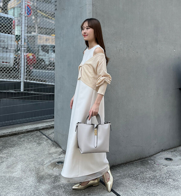 Rouge vif「【一部店舗限定】【2点セット】シアーショートカーディガン&times;ノースリーブワンピセッ」|ワンピース|