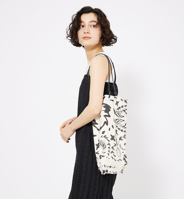 qualite「【カリテ&times;マニプリ】サンペイズリーバック」|トートバッグ|アイボリー