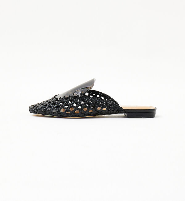 AU BANNISTER「《メッシュ&times;クリア》コンビフラットミュールサンダル」|サンダル|