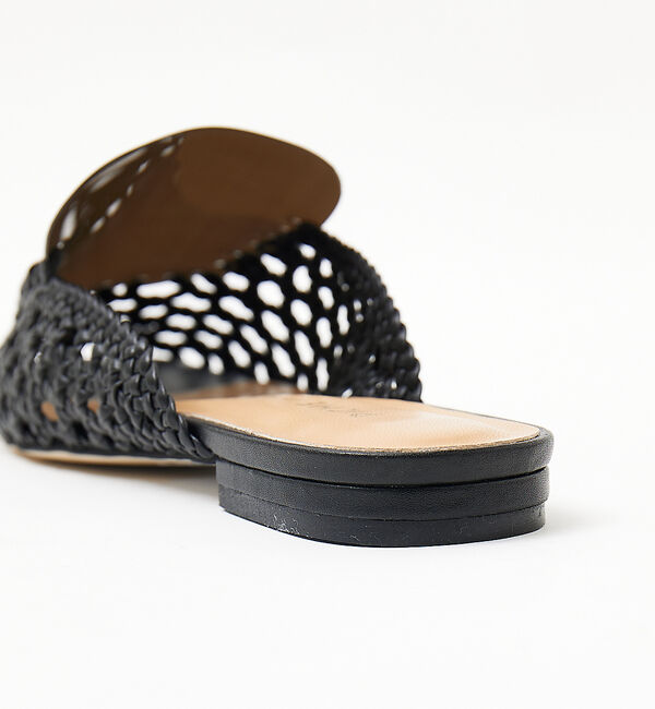 AU BANNISTER「《メッシュ&times;クリア》コンビフラットミュールサンダル」|サンダル|