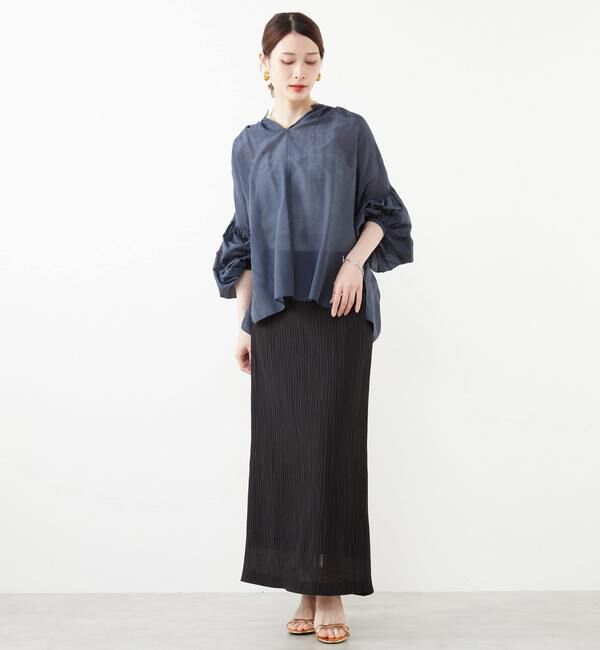 SOFFITTO「《定番》コットンシルクボリュームスリーブブラウス」|シャツ・ブラウス|