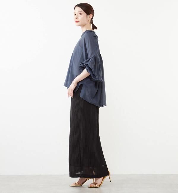 SOFFITTO「《定番》コットンシルクボリュームスリーブブラウス」|シャツ・ブラウス|