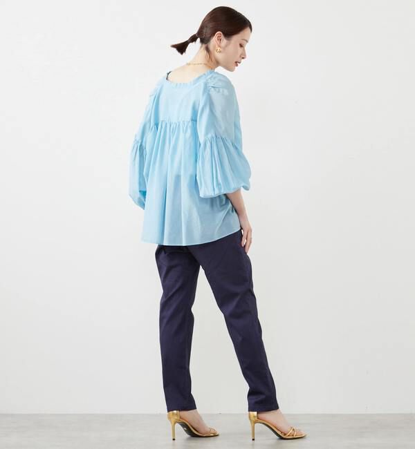SOFFITTO「《定番》コットンシルクボリュームスリーブブラウス」|シャツ・ブラウス|