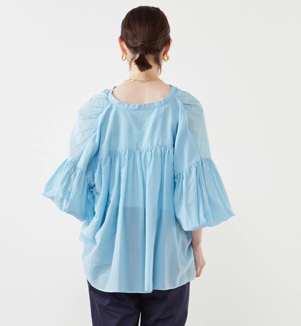 SOFFITTO「《定番》コットンシルクボリュームスリーブブラウス」|シャツ・ブラウス|