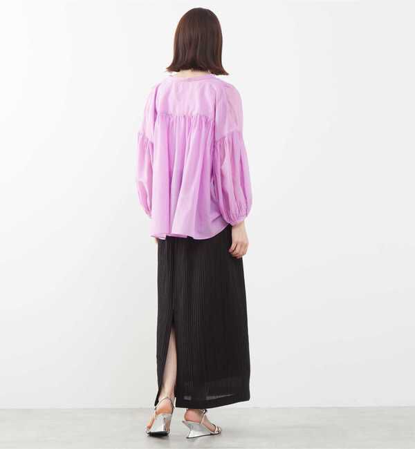 SOFFITTO「《定番》コットンシルクボリュームスリーブブラウス」|シャツ・ブラウス|