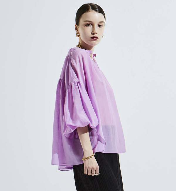SOFFITTO「《定番》コットンシルクボリュームスリーブブラウス」|シャツ・ブラウス|