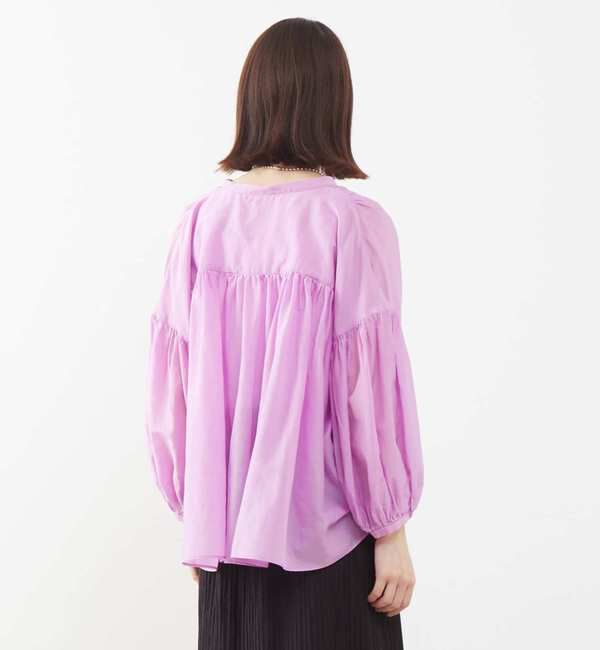 SOFFITTO「《定番》コットンシルクボリュームスリーブブラウス」|シャツ・ブラウス|