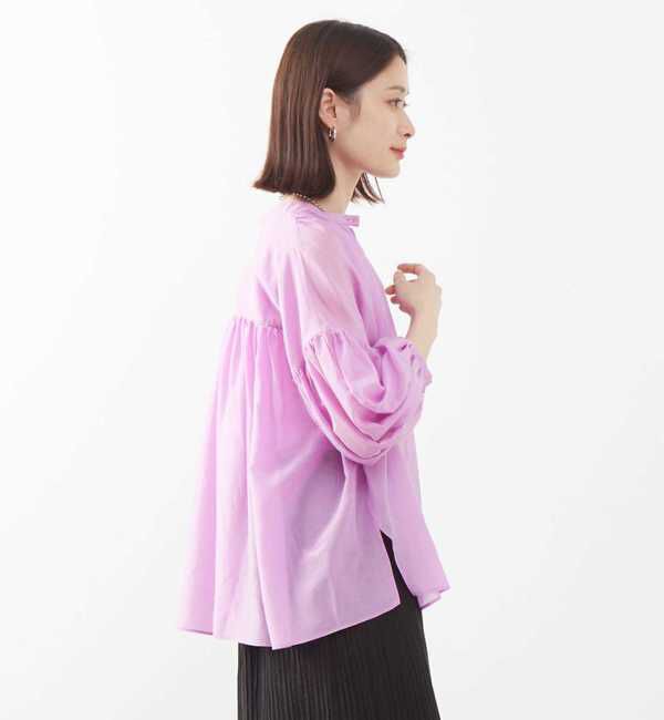 SOFFITTO「《定番》コットンシルクボリュームスリーブブラウス」|シャツ・ブラウス|