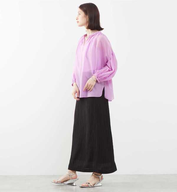 SOFFITTO「《定番》コットンシルクボリュームスリーブブラウス」|シャツ・ブラウス|