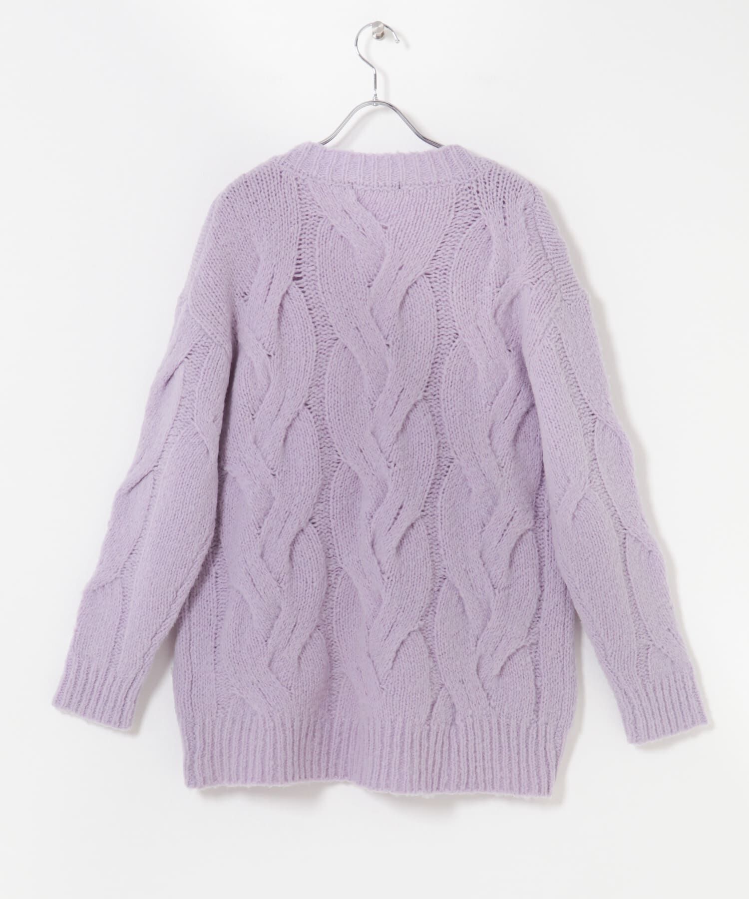 URBAN RESEARCH ROSSO「ウールカシミヤケーブル編オーバーニット」|ニット・セーター|