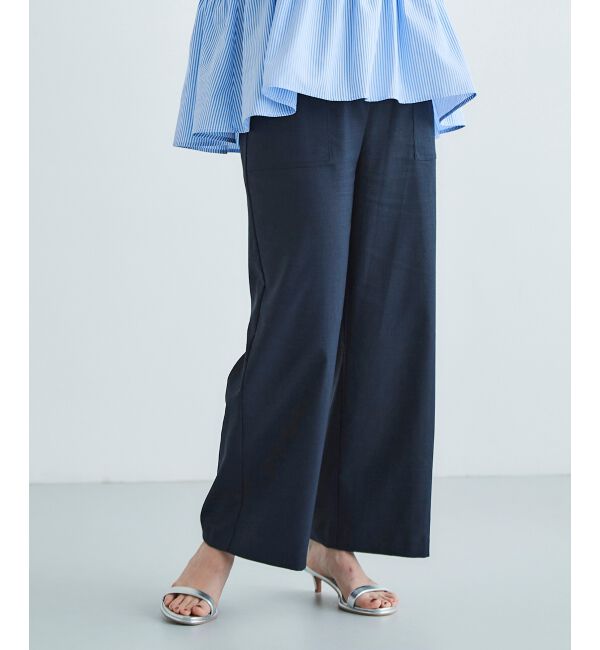 le.coeur blanc「アサレチックイージーワイドパンツ」|その他|ネイビー