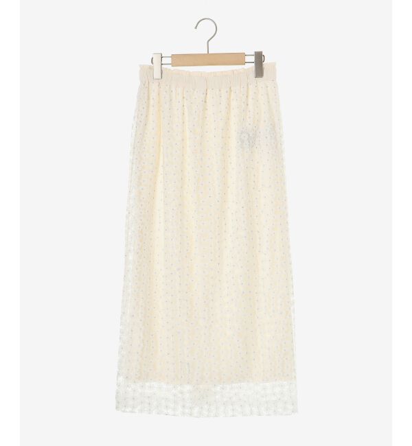  「フラワー刺繍レーススカート」|スカート|