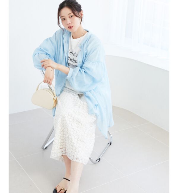  「フラワー刺繍レーススカート」|スカート|