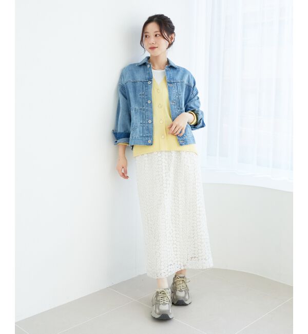  「フラワー刺繍レーススカート」|スカート|