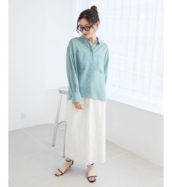  「フラワー刺繍レーススカート」|スカート|