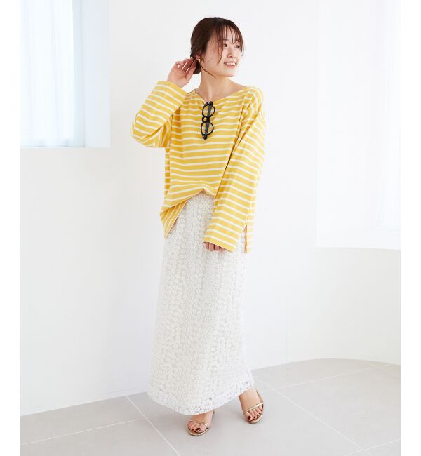  「フラワー刺繍レーススカート」|スカート|