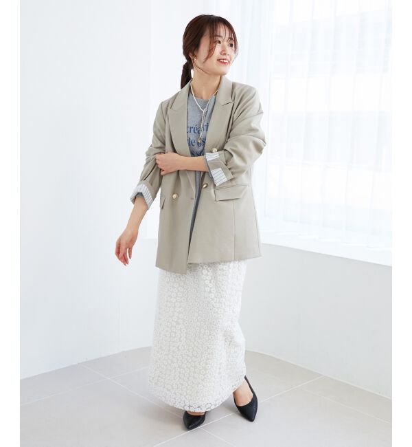  「フラワー刺繍レーススカート」|スカート|