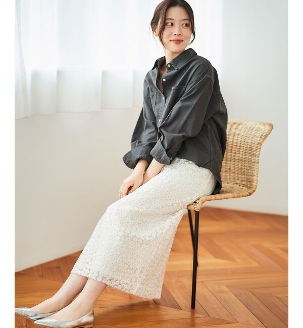  「フラワー刺繍レーススカート」|スカート|