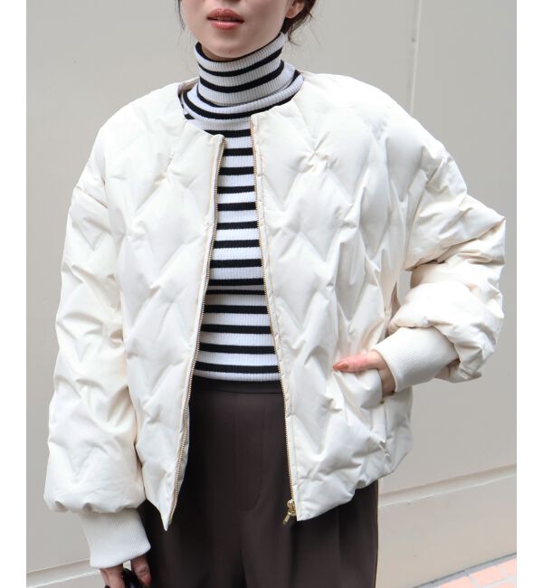  「ステッチレスコンパクトダウン」|ダウン|アイボリー