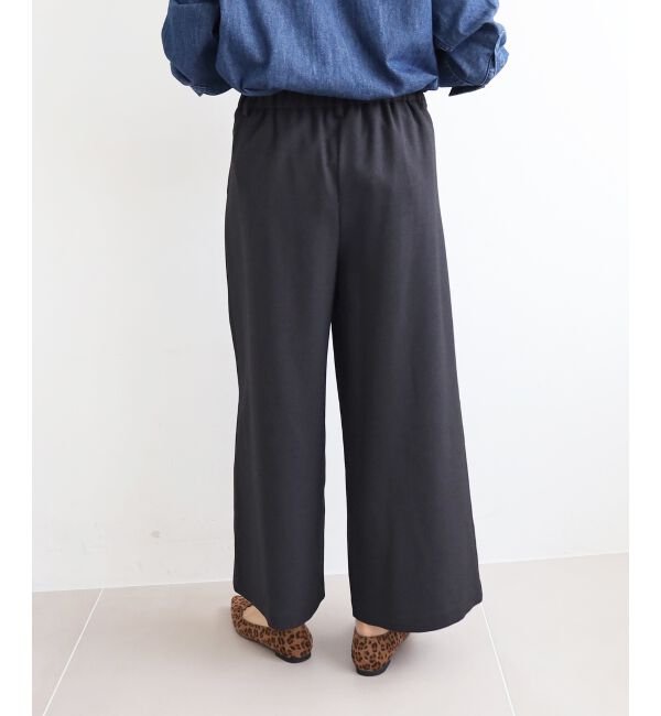  「《手洗い可能》ウールライクフロントタックワイドクロップドパンツ2」|その他|