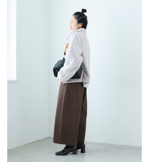  「《手洗い可能》ウールライクフロントタックワイドクロップドパンツ2」|その他|